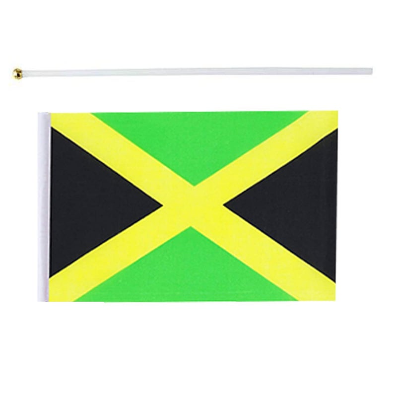 mflagperft Jamaica Flag Jamaican Flag, Small Mini Handheld Jamaica Flags on Stick, Ideal for Party Parades Sports Events Patriotic Festival Decorations - Image 4